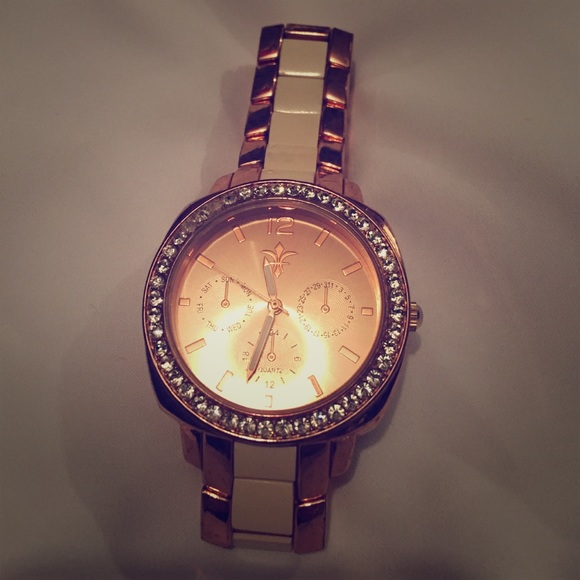 Rose Gold and White Watch