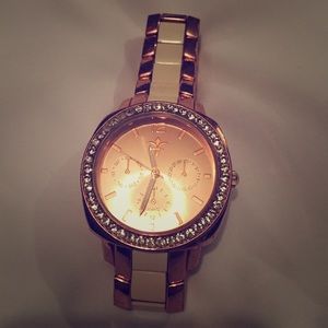 Rose Gold and White Watch