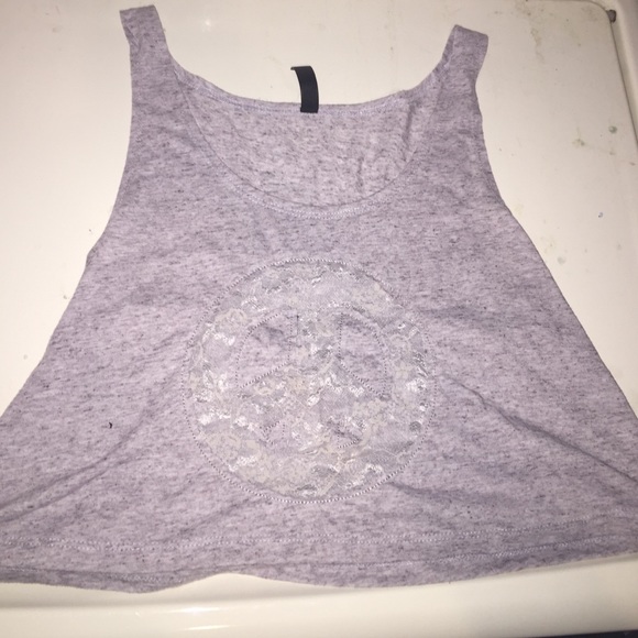 Purple crop tank top