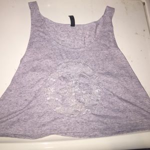 Purple crop tank top