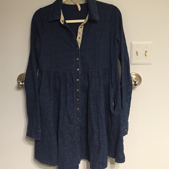 Free people stretch denim dress