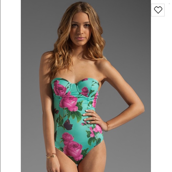 Beach Riot Other - ✨SALE✨ Beach riot rose floral strapless one-piece