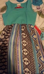 Kid Sleeveless Pattern Dress