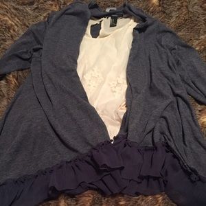 Grey and purple cardigan
