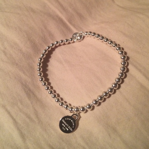 Tiffany and co sterling silver bead bracelet