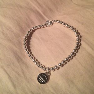 Tiffany and co sterling silver bead bracelet