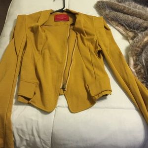 Mustard blazer from Akira