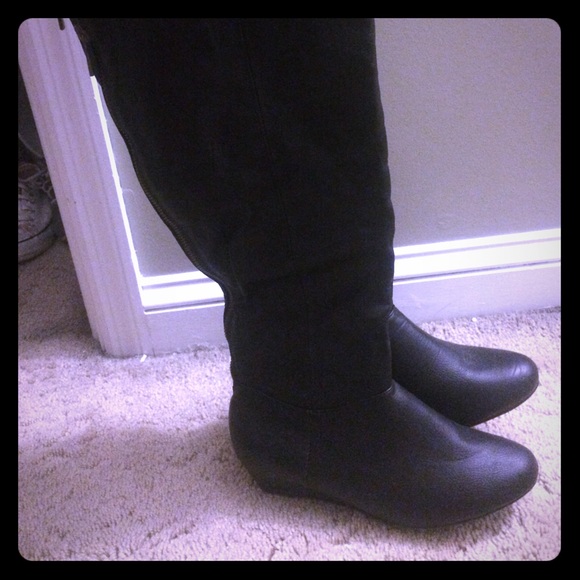 Black over the knee boots