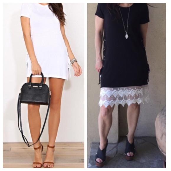 Black Chic side lace up tunic - Picture 3 of 3