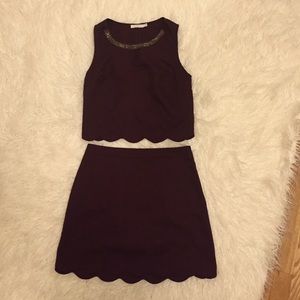 Maroon two piece