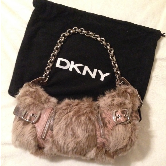 DKNY fur bag