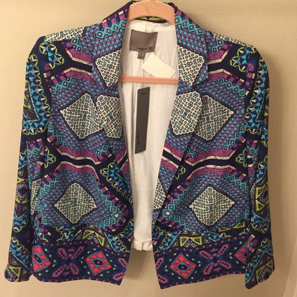 Aryn K abstract print blazer NWT size S