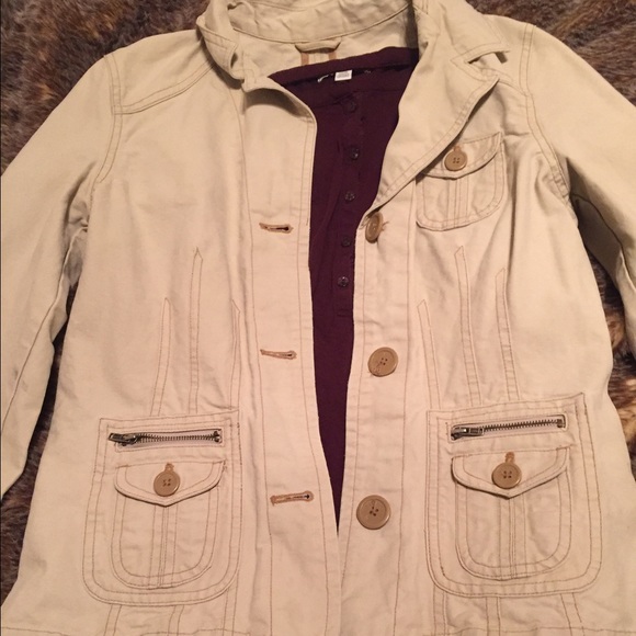 Camel jean jacket