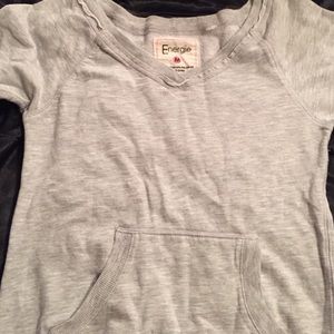 Gray workout/ cozy wear grey quarter length