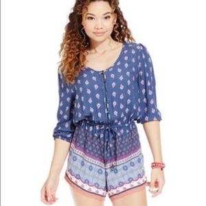 NWT Paisley purple 3/4 sleeve romper