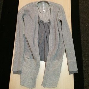 Lululemon grey vestigan, cardigan w vest