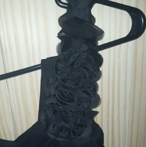 Black high-low dress