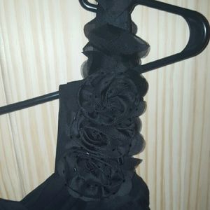 Black high-low dress