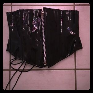 Never worn!  Black zip up sexy corset