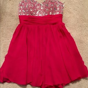 Pink strapless fancy dress