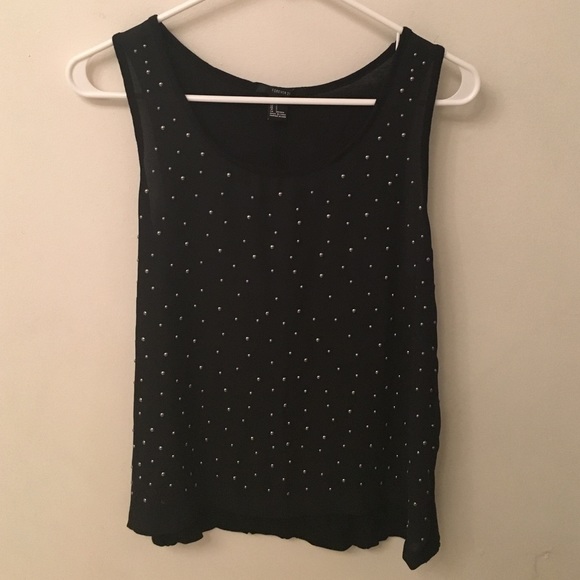 Black Beaded Tank Top