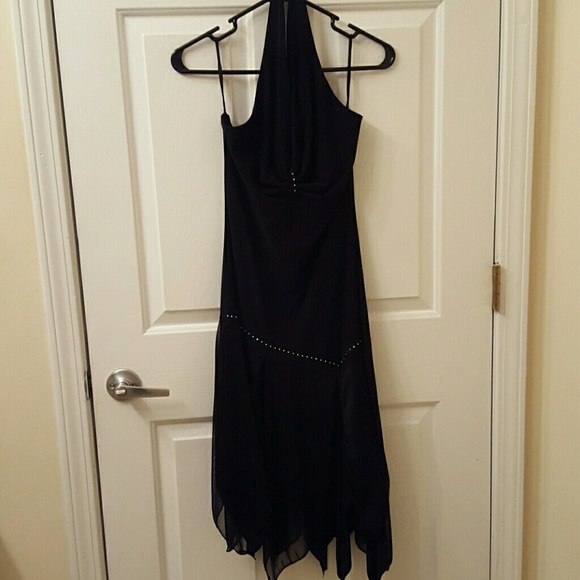 Super cute black halter dress