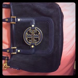 Tory Burch Amanda Leather and Suede Handbag