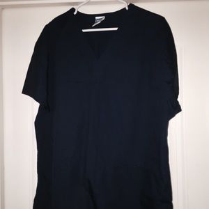 Navy Blue Scrub Top