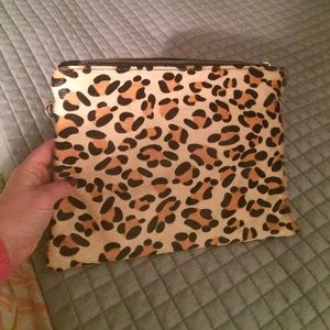 Leopard print clutch
