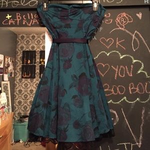 Blue flowy mini dress