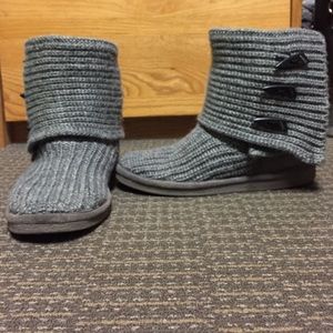 Knitted, gray, Bearpaw boots