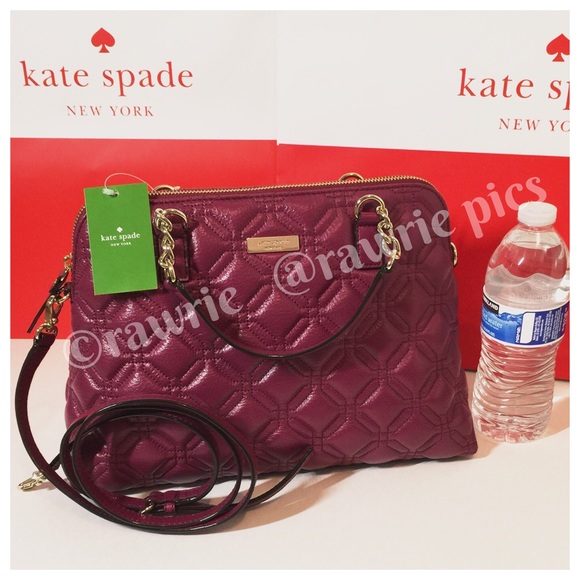 kate spade Handbags - New Kate Spade quilted leather burgundy Satchel