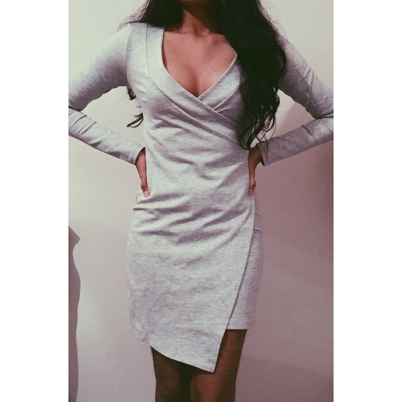 Silence+Noise Ponte Surplice WrapFront Mini Dress - Picture 4 of 4