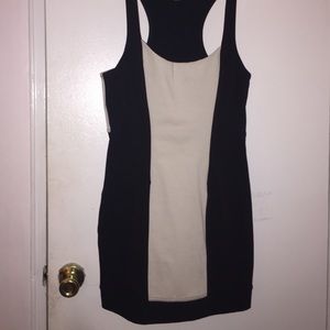 Black and white mini dress