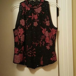 Black sequin beaded formal