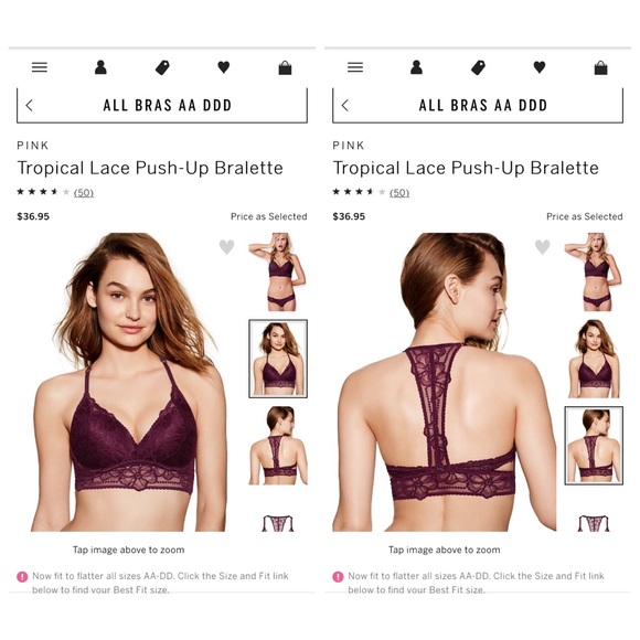 PINK Maroon Bralette