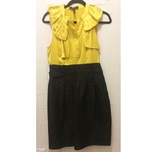 BCBGMaxAzria gold & black dress