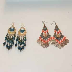 Bundle of long earrings