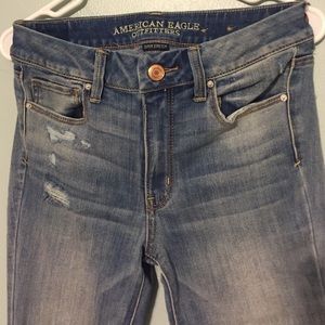 American Eagle hi-rise boho flare jeans