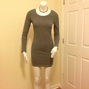 H&M Gray Long Sleeve Body-Con Dress