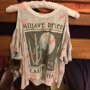 Tie Dye Top w/ shoulder cutout