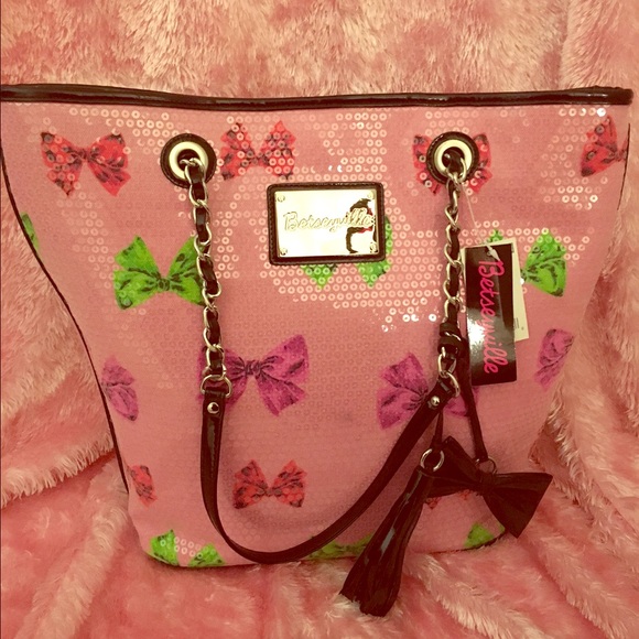 NWT Betsey Johnson "Betseyville" Sequin Bow Bag🎀 - Picture 1 of 4