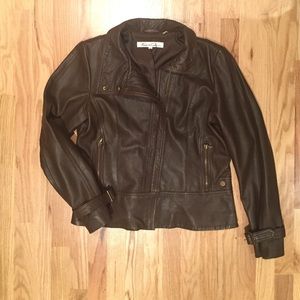 Brown Leather Kenneth Cole Jacket