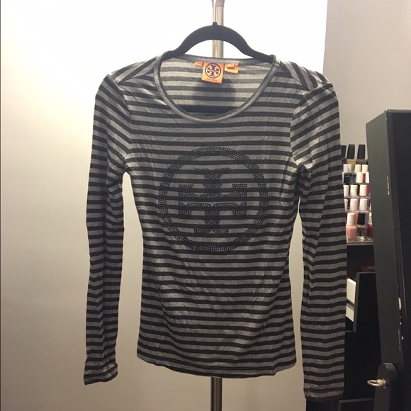 Tory burch long sleeve logo shirt