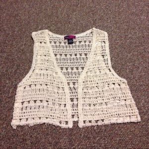 Crochet Off-White Vest