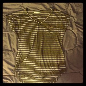 Nice green striped t-shirt.