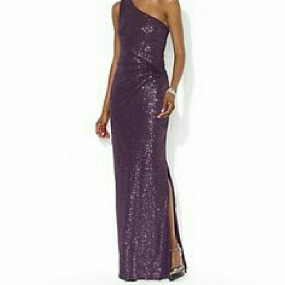 Gorgeous Blue Sequin Prom Gown