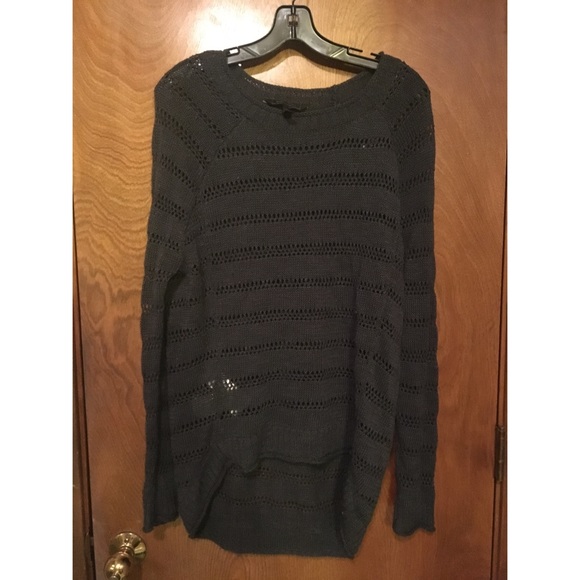 Bcbg charcoal grey woven sweater