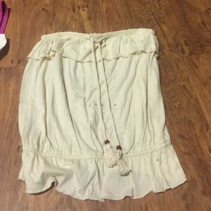 3 strapless tops, 2 with tags