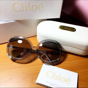 Chloe Myrte Sunglasses translucent blue grey